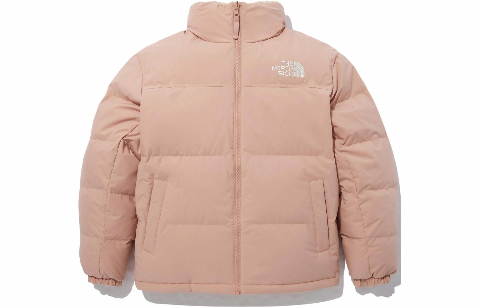 北面/THE NORTH FACE The North Face Logo Embroidered Reversible Down Jacket Light Pink