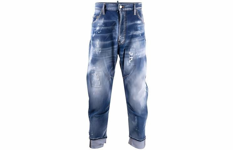 DSQUARED 2 DSQUARED2 SS22 Distressed Jeans Blue