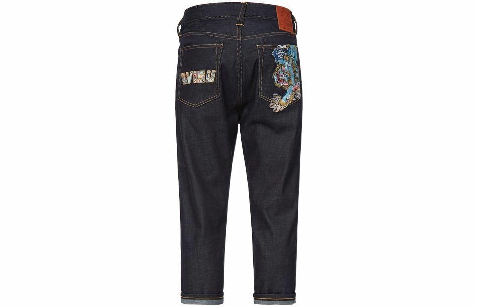 EVISU Denim Cropped Jeans