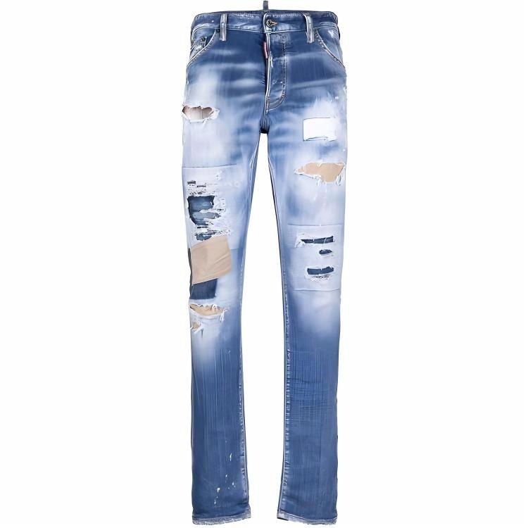 DSQUARED 2 DSQUARED2 SS22 Distressed Jeans Blue