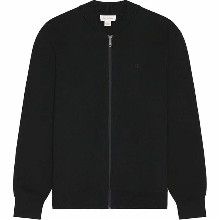 Calvin Klein Knit Baseball Jacket Black
