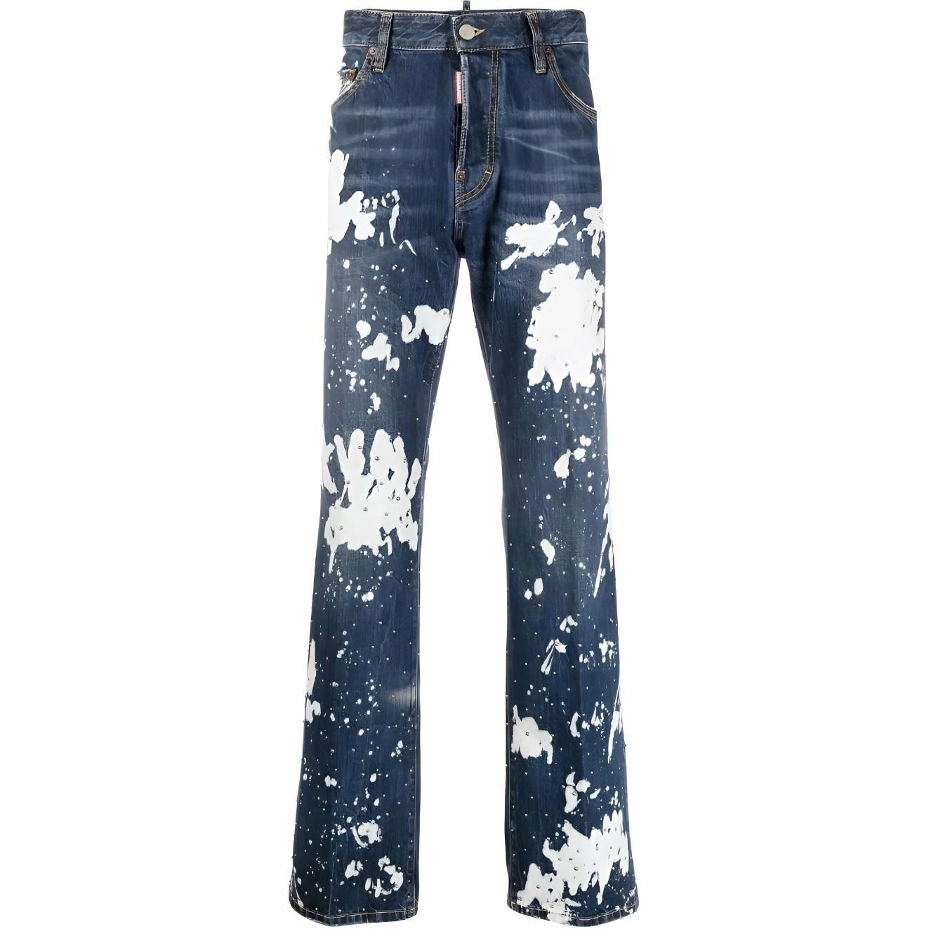 DSQUARED 2 DSQUARED2 FW22 High Waist Straight Jeans Blue