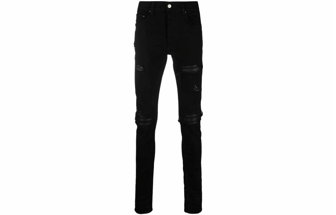 Джинсы AMIRI SS22 Black Distressed Skinny Jeans