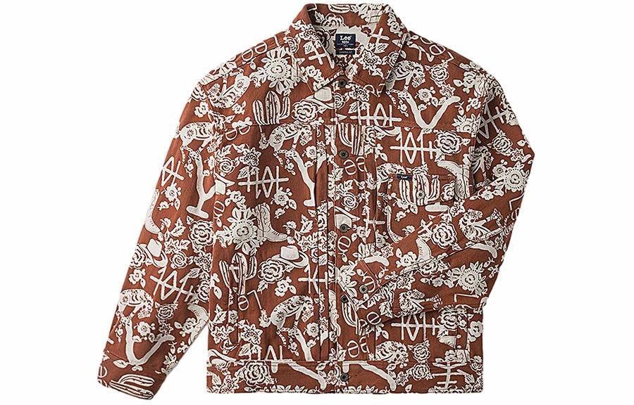 Lee Embroidered Loose Fit Jacket Brown