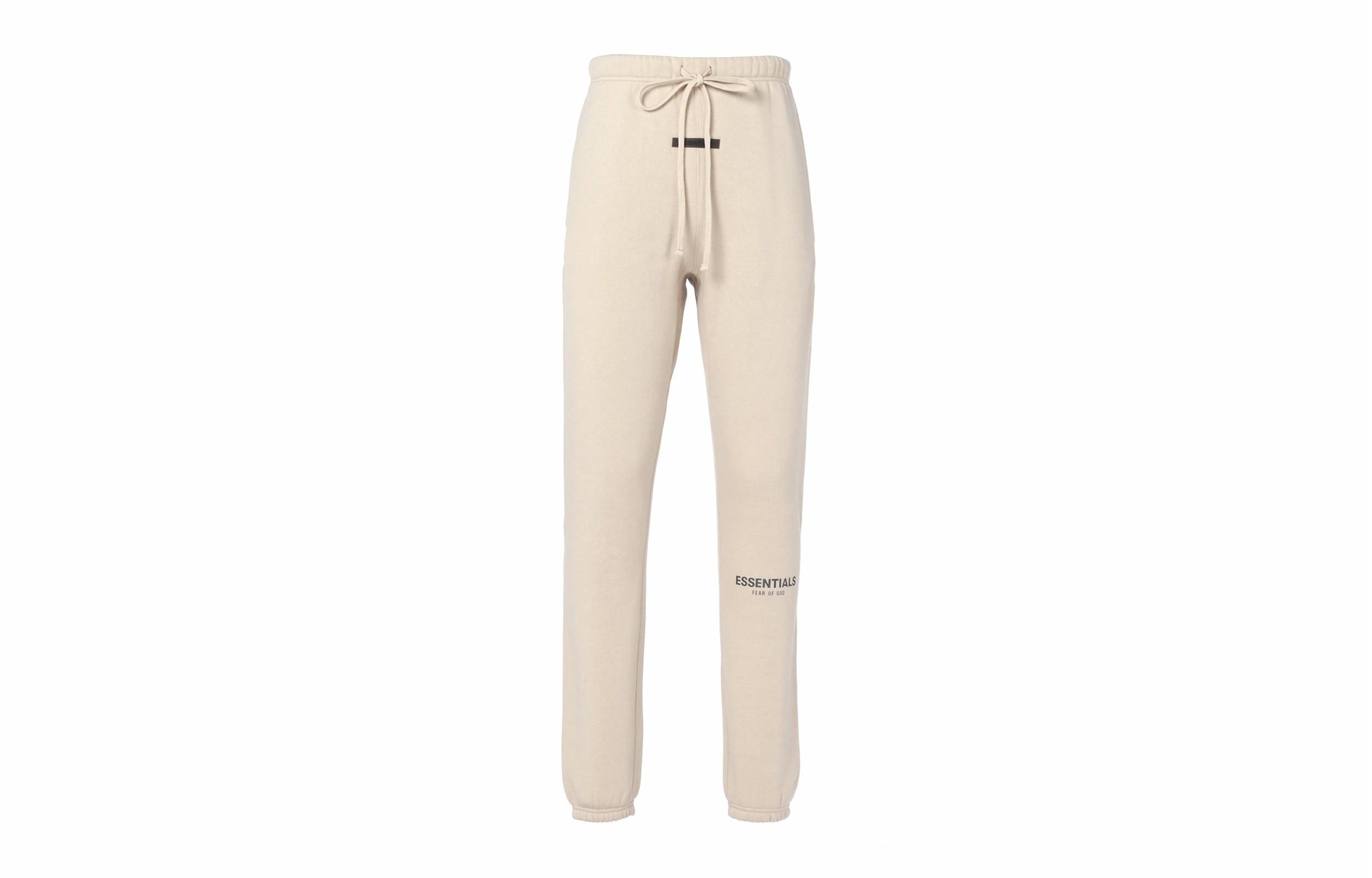 Fear of God Essentials FW21 Fleece Lounge Pants BeigeLinen Logo