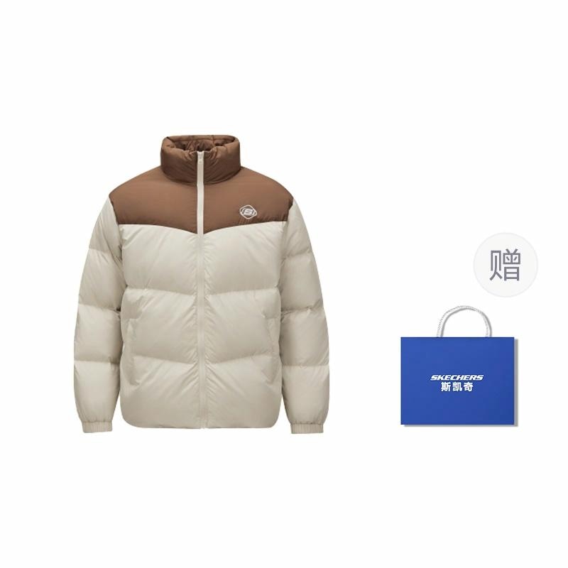 Skechers Sport Life Colorblock Down Jacket Light Brown — фото 9