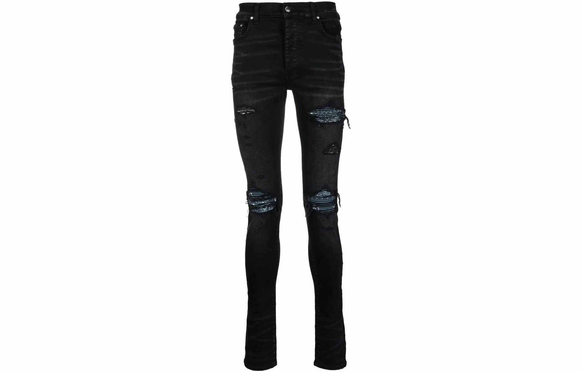 Джинсы Amiri FW22 Distressed Skinny Jeans Black