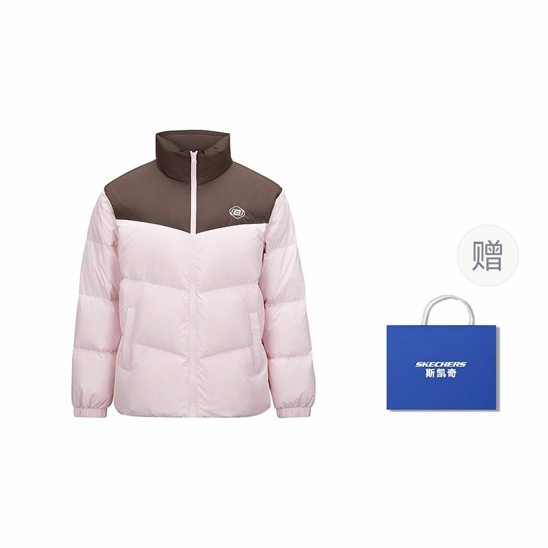 Skechers Down Jacket Grey Pink — фото 5