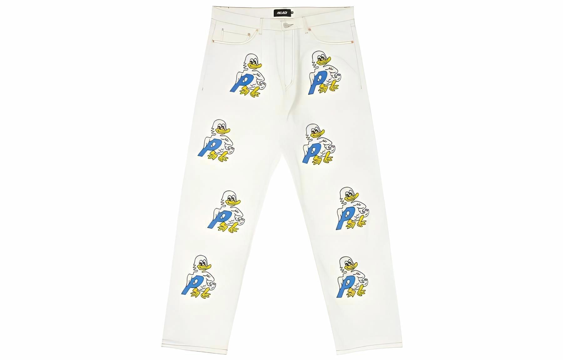 Джинсы PALACE FW22 Duck Print Jeans White