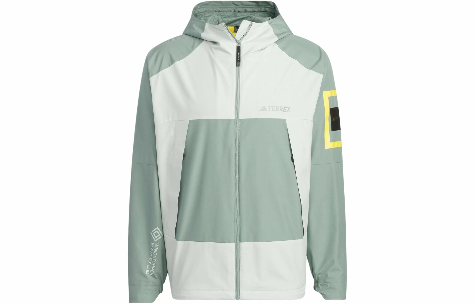 Куртка Adidas x National Geographic SS24 Letter Print Windbreaker Hoodie