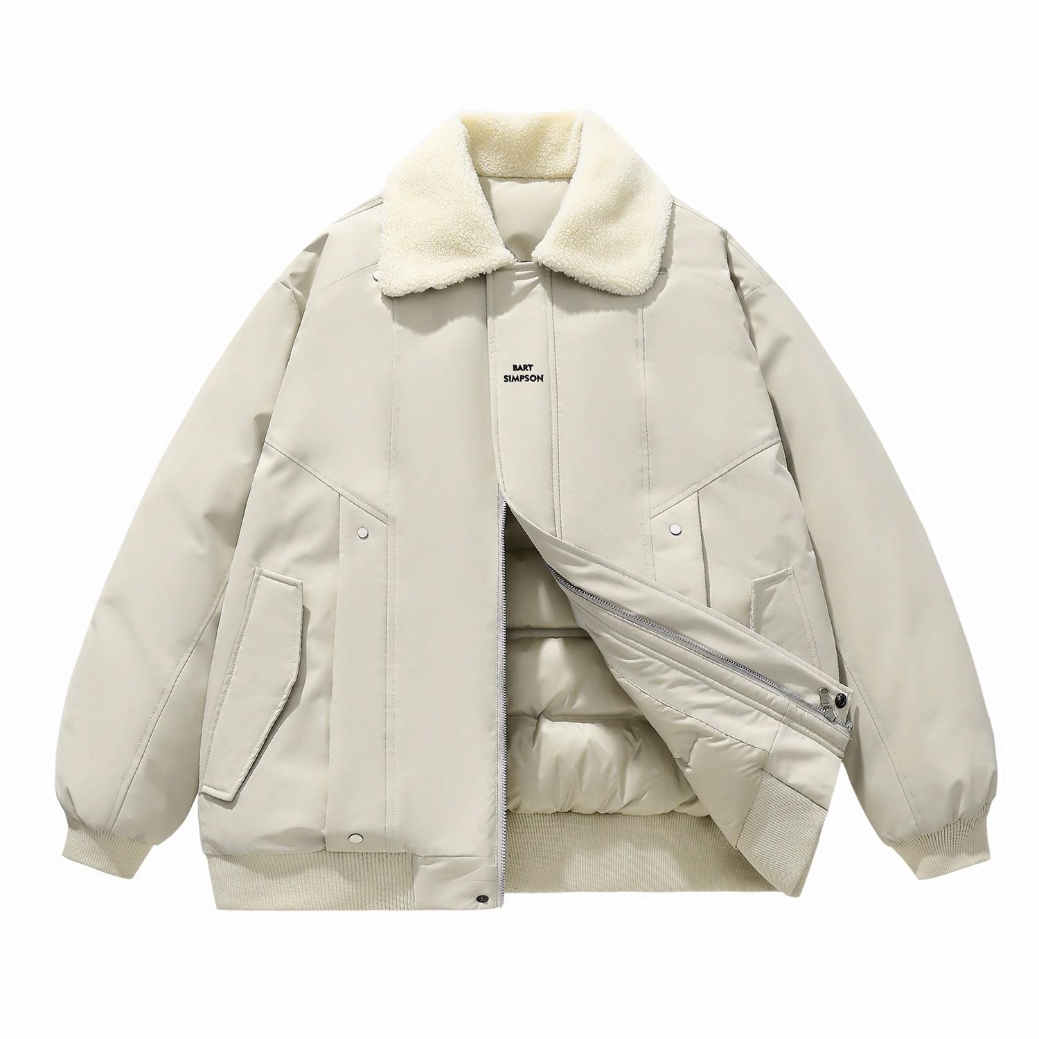 The Simpsons/辛普森一家 The Simpsons Logo Embroidered Sherpa Jacket