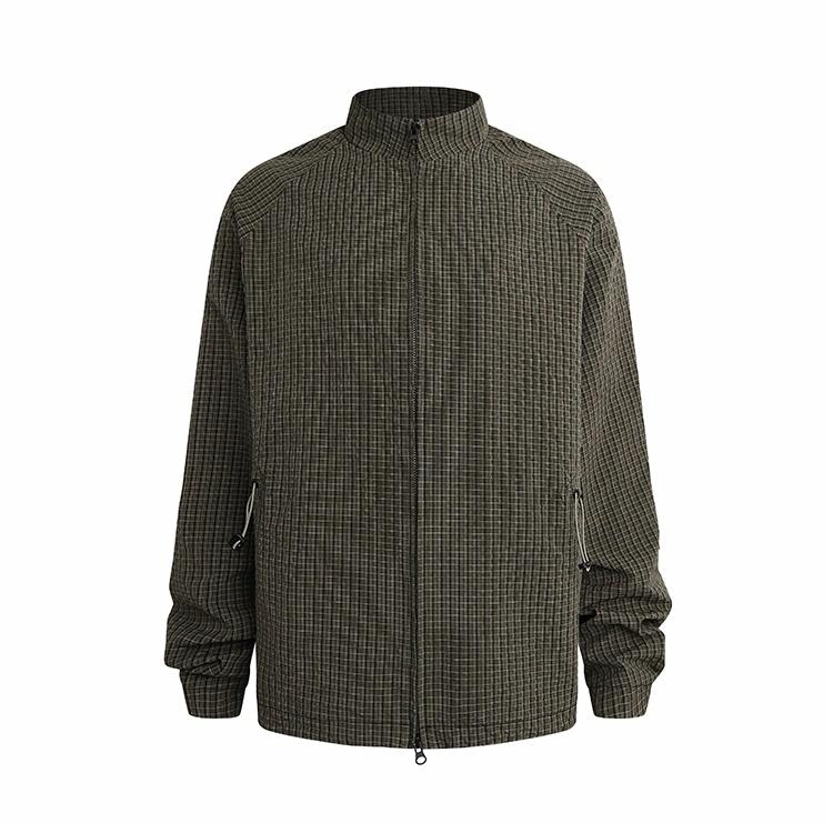 DIMC Bubble Texture Drawstring Jacket Green