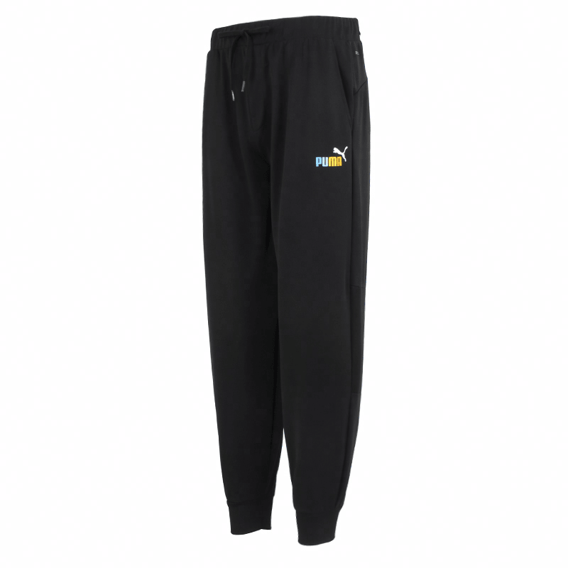 Puma Logo Knit Joggers Black