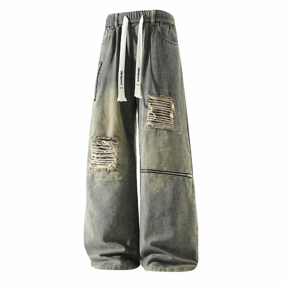 GWAF Distressed High Waist Loose Fit Jeans