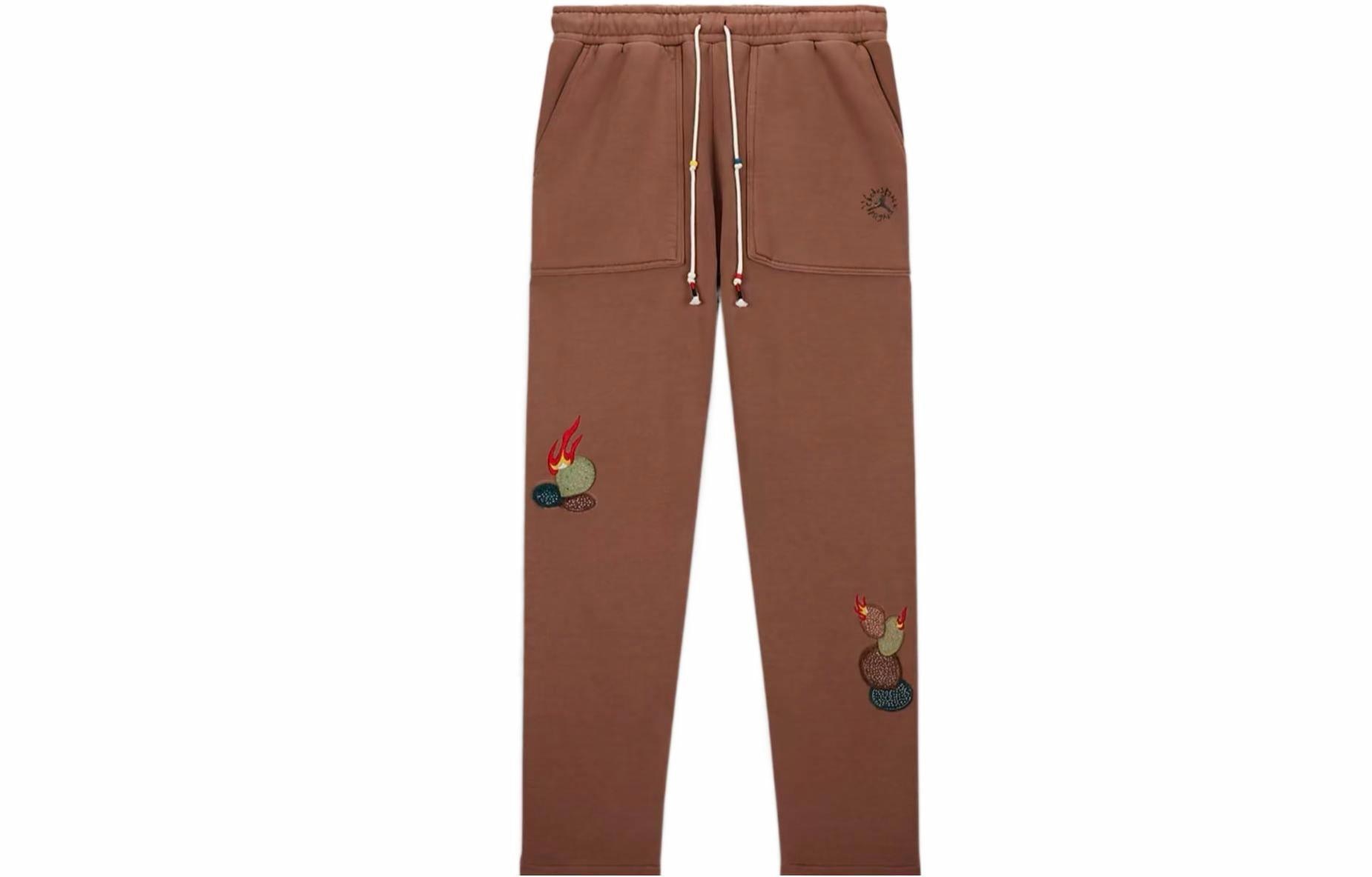 Jordan x Travis Scott Fleece Pants Brown