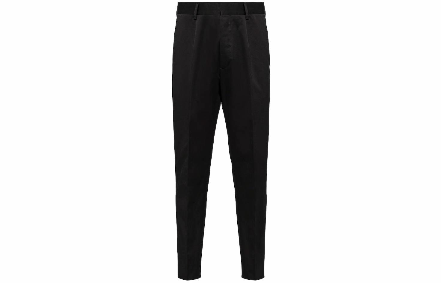 PRADA SS23 Solid Logo Track Pants Black