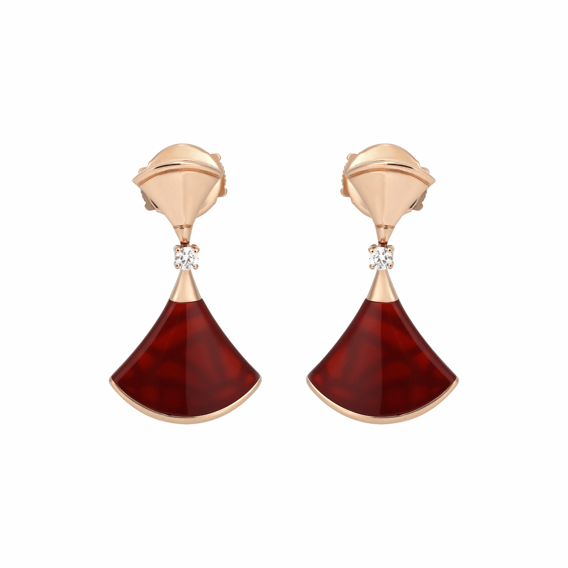 BVLGARI/宝格丽 BVLGARI Divas' Dream Rose Gold Carnelian Earrings