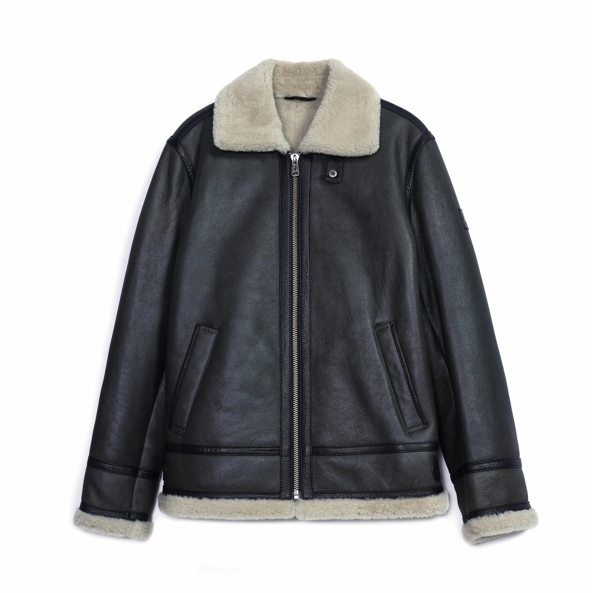 Mcs M65 Trench Shearling Leather Jacket