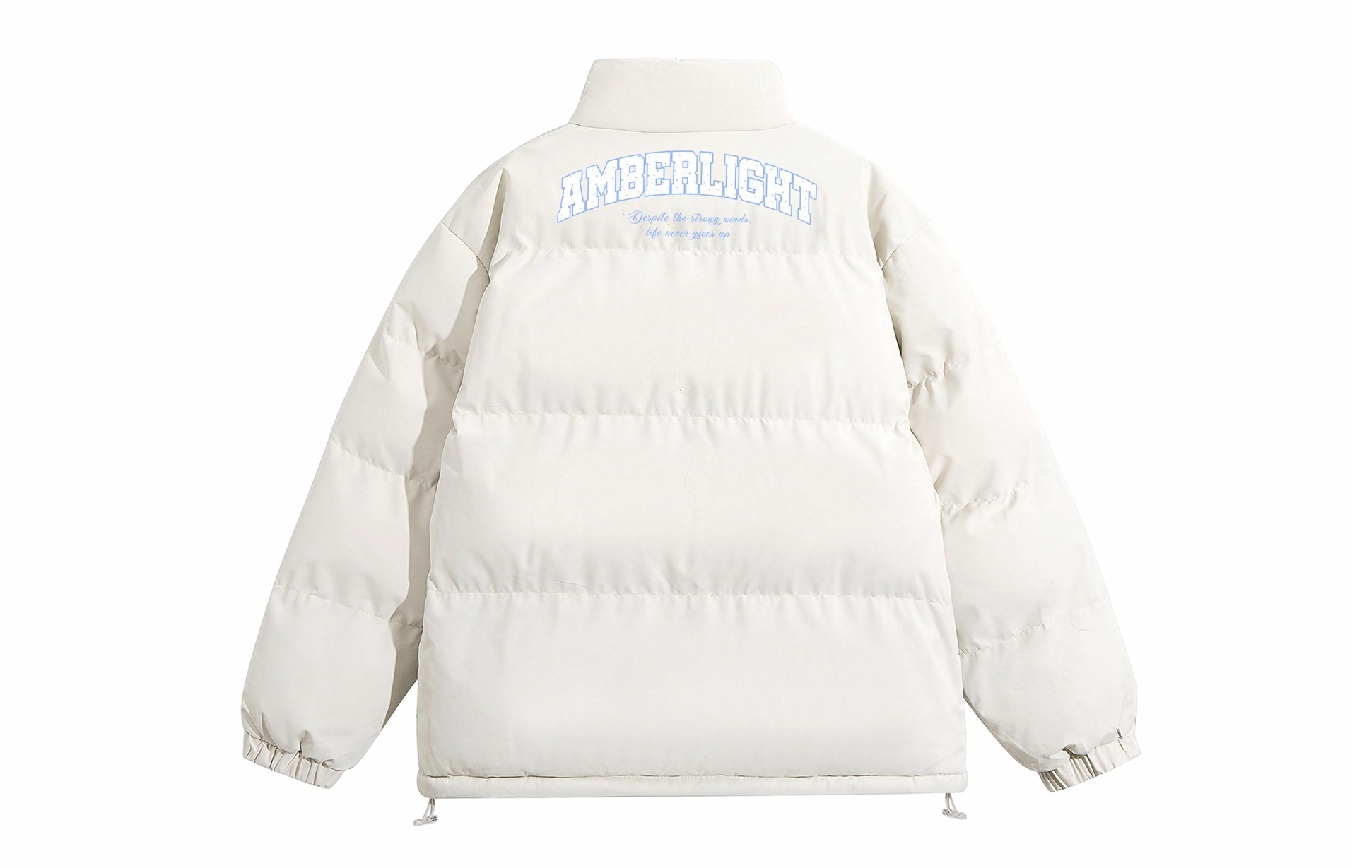 Amber Light Retro Letter Print Zipper Jacket — фото 4
