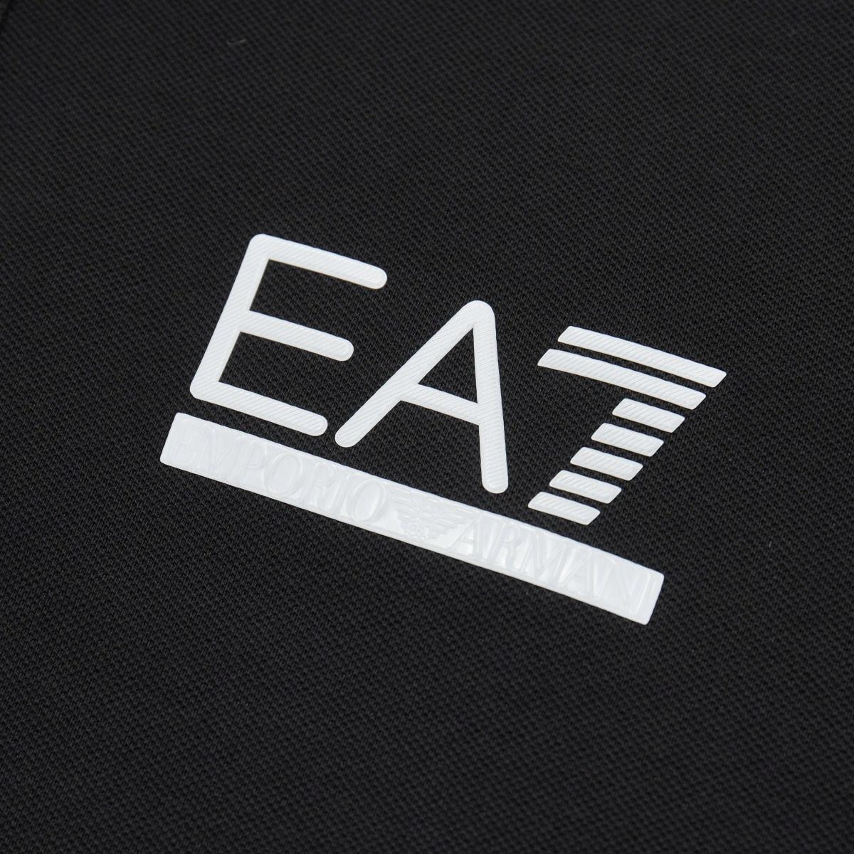 Emporio Armani EA7 SS24 Polo Shirt Black — фото 5