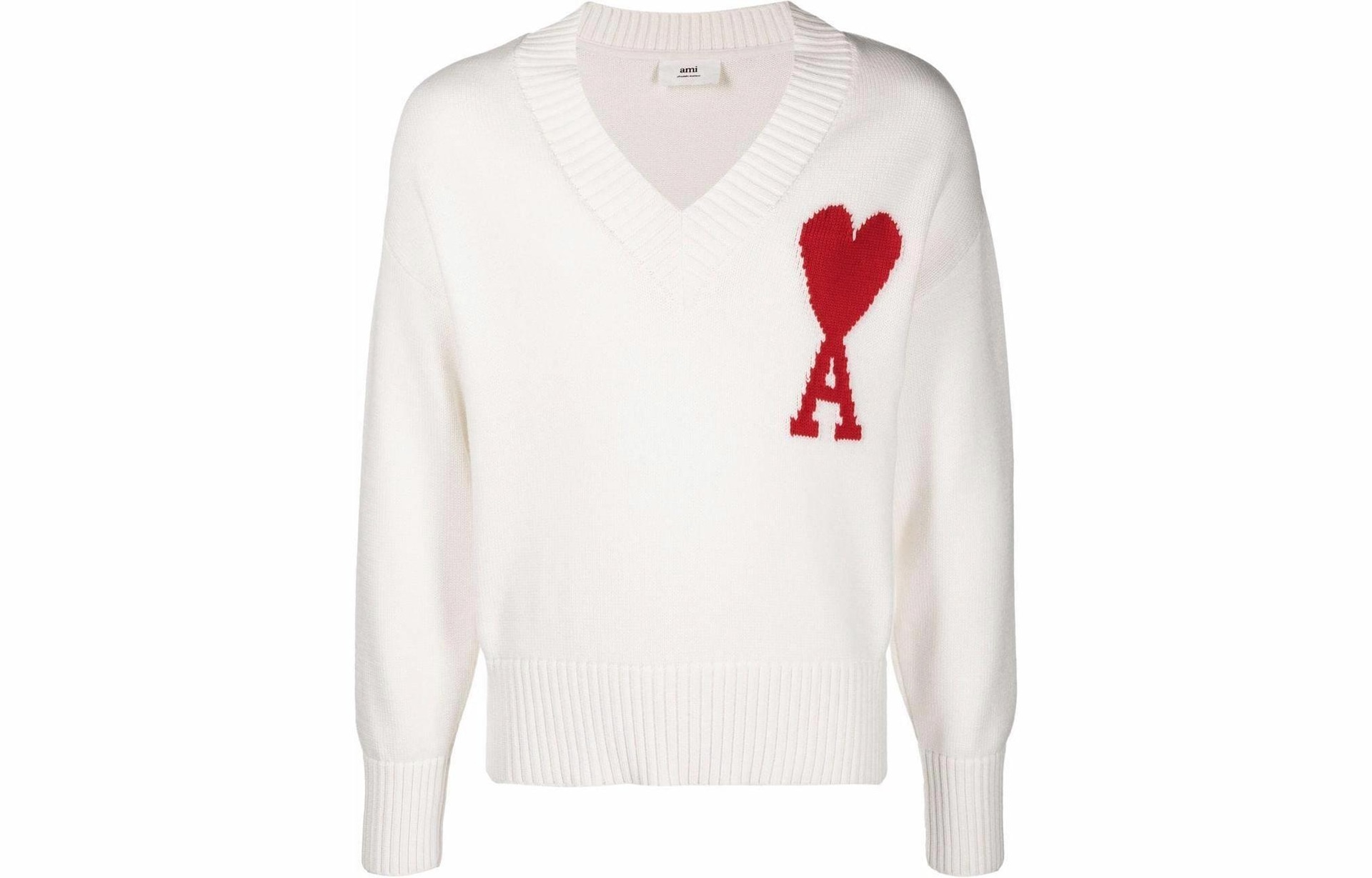 AMIPARIS Ami De Coeur Sweater White