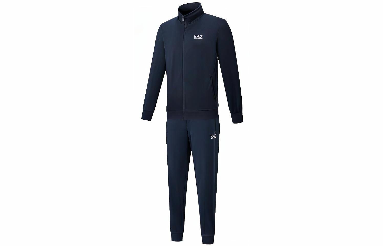 Emporio Armani EA7 Logo Print Tracksuit Navy