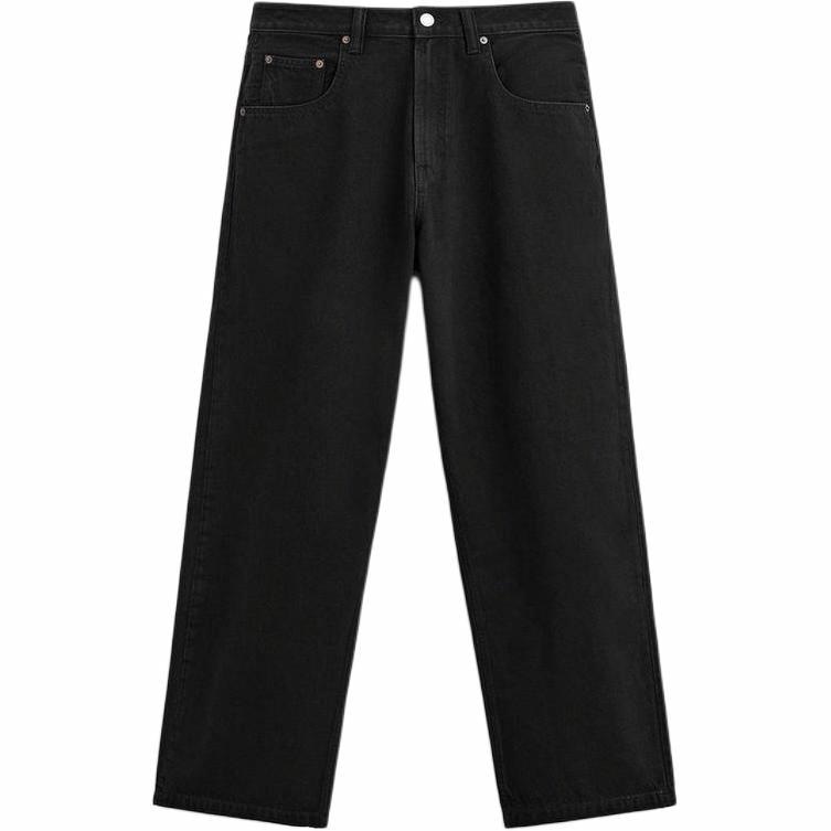 ZARA SS25 Loose Fit Zip Pocket Jeans Black