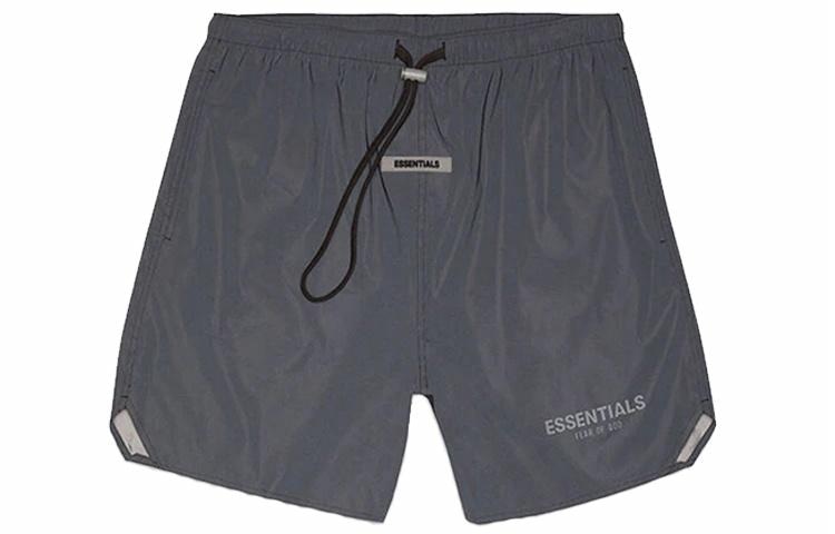 Fear of God Essentials FW20 Reflective Volley Shorts Black