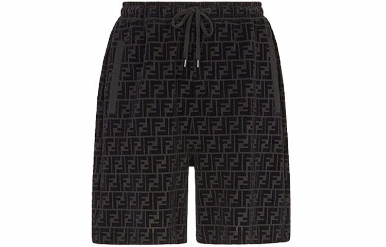 FENDI/芬迪 Fendi Logo Print Drawstring Shorts