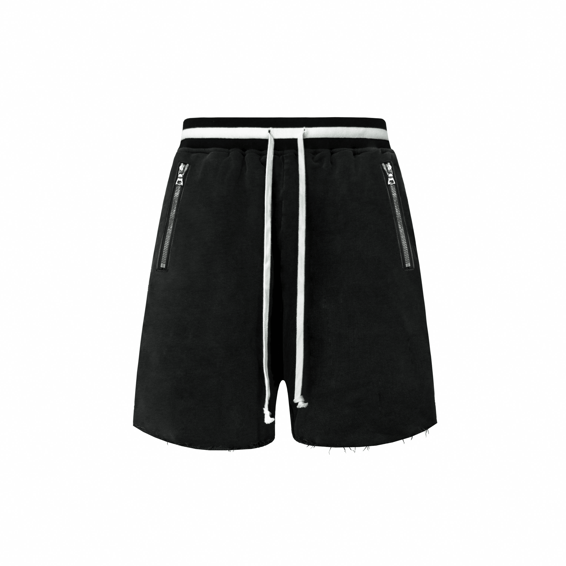 Askyurself Striped Casual Shorts Washed Black