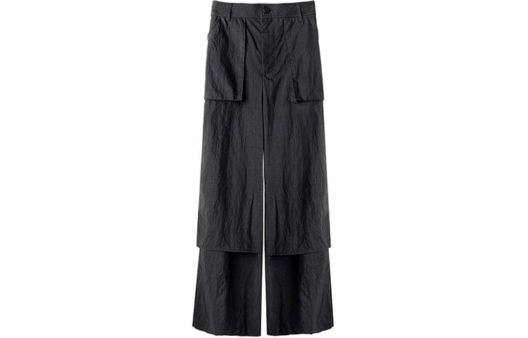 HUANXIANGZHE Huanzhe Black Wide-Leg Pants