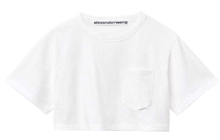 Alexander Wang Cropped T-Shirt White