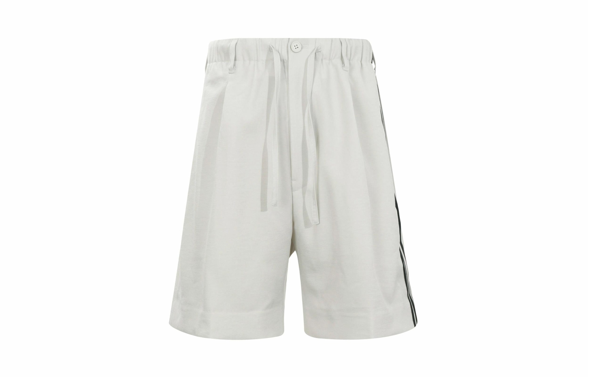Y-3 Minimal Mid-Rise Logo Shorts Light Grey