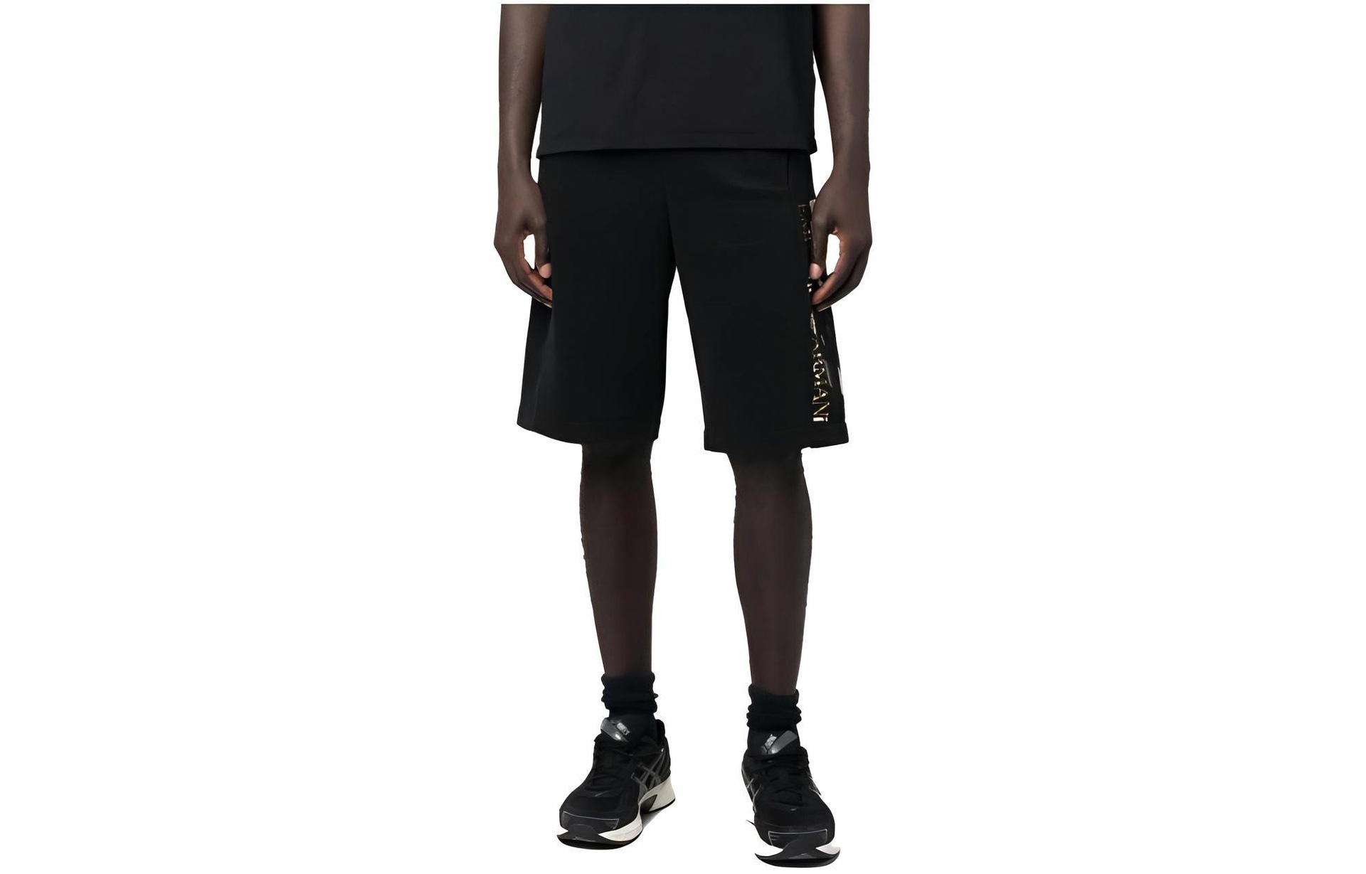 EMPORIO ARMANI/阿玛尼 Emporio Armani SS23 Logo Print Shorts Black
