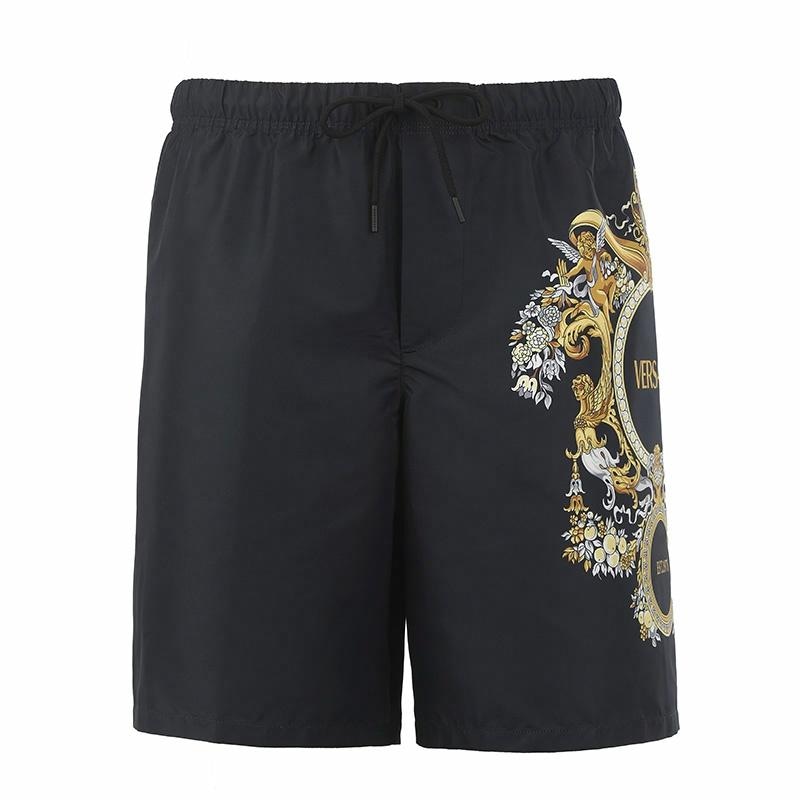 VERSACE/范思哲 Versace SS23 Printed Drawstring Shorts Black