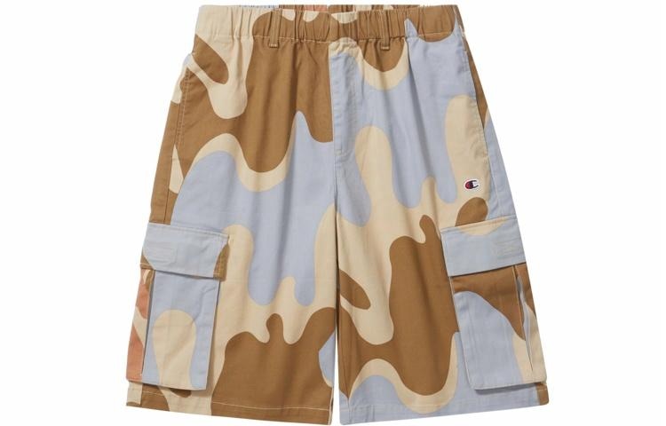 Champion Rochester C-Logo Shorts Yellow Camo