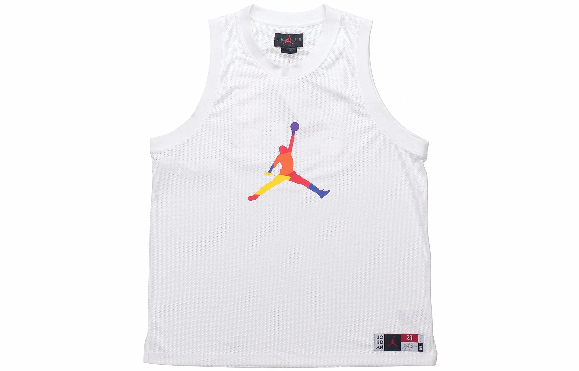 Jordan Rainbow Logo Tank Top White