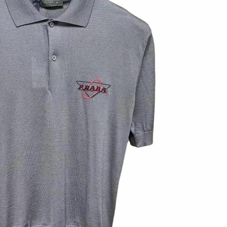 Prada Logo Embroidered Polo Shirt — фото 2