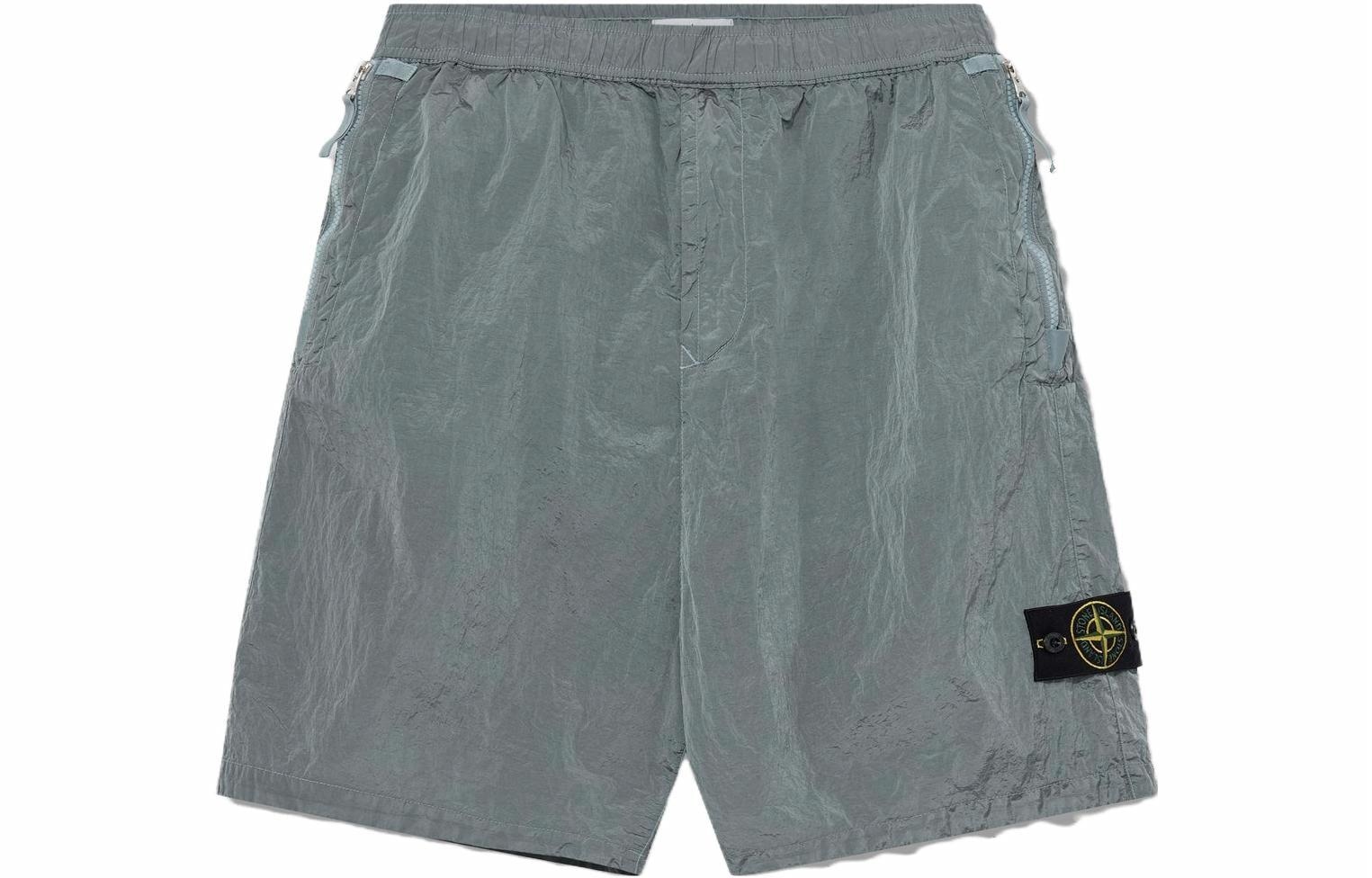Stone Island SS23 Nylon Logo Shorts Sky Blue