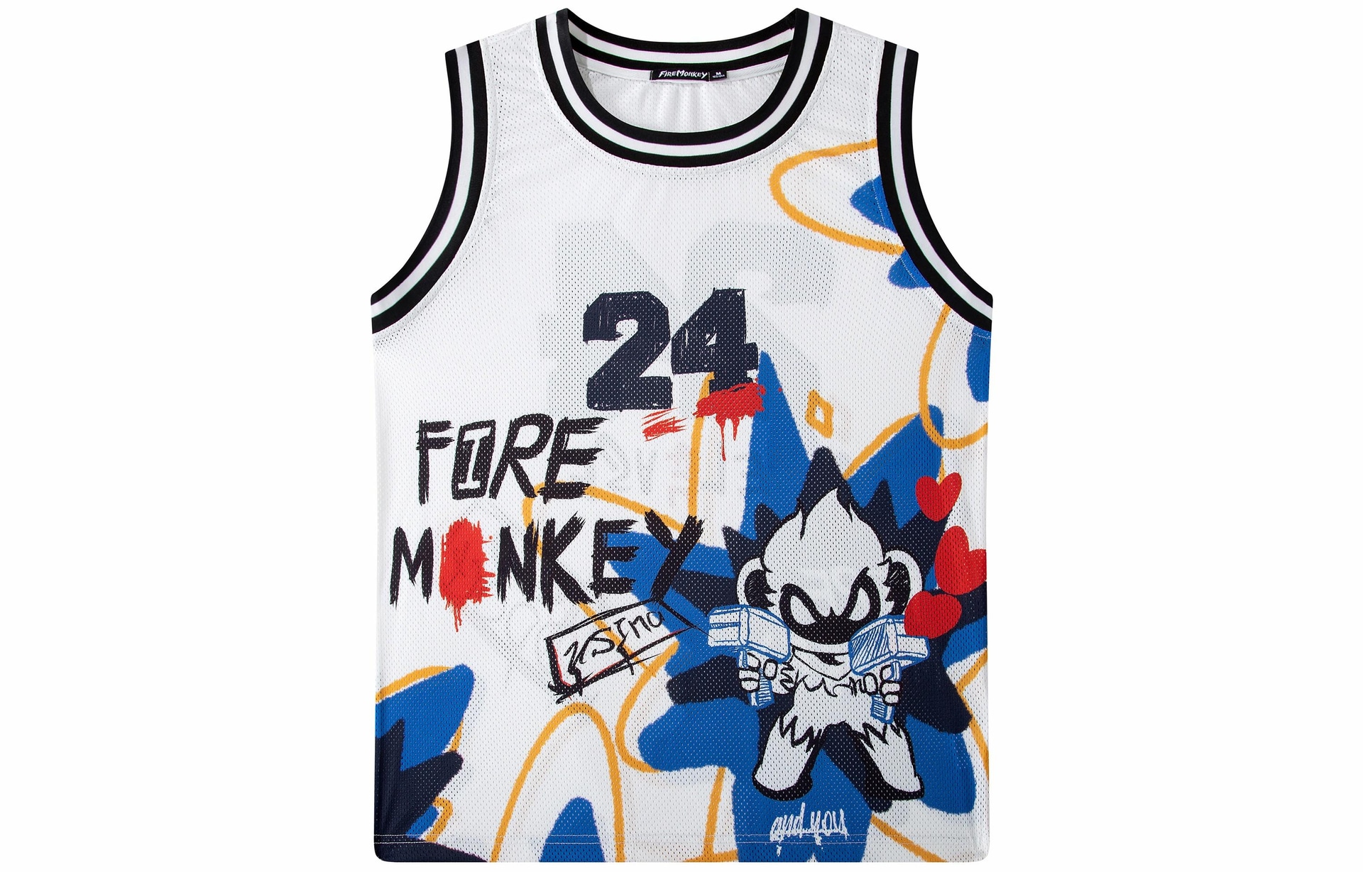 火猴/FireMonkey FireMonkey Basketball Jersey 24 White
