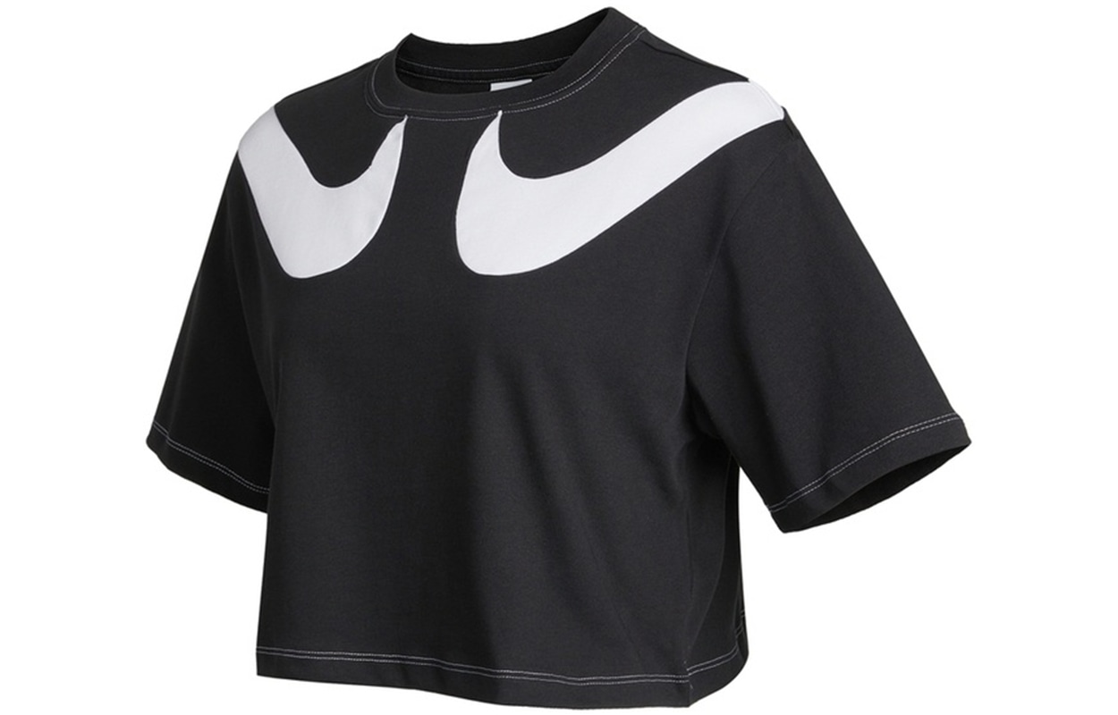 Nike Swoosh Crop Tee Black