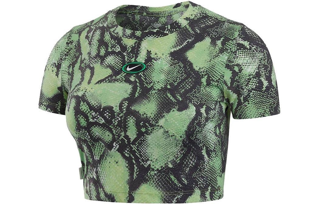 Nike Snake Print Logo Tee Green
