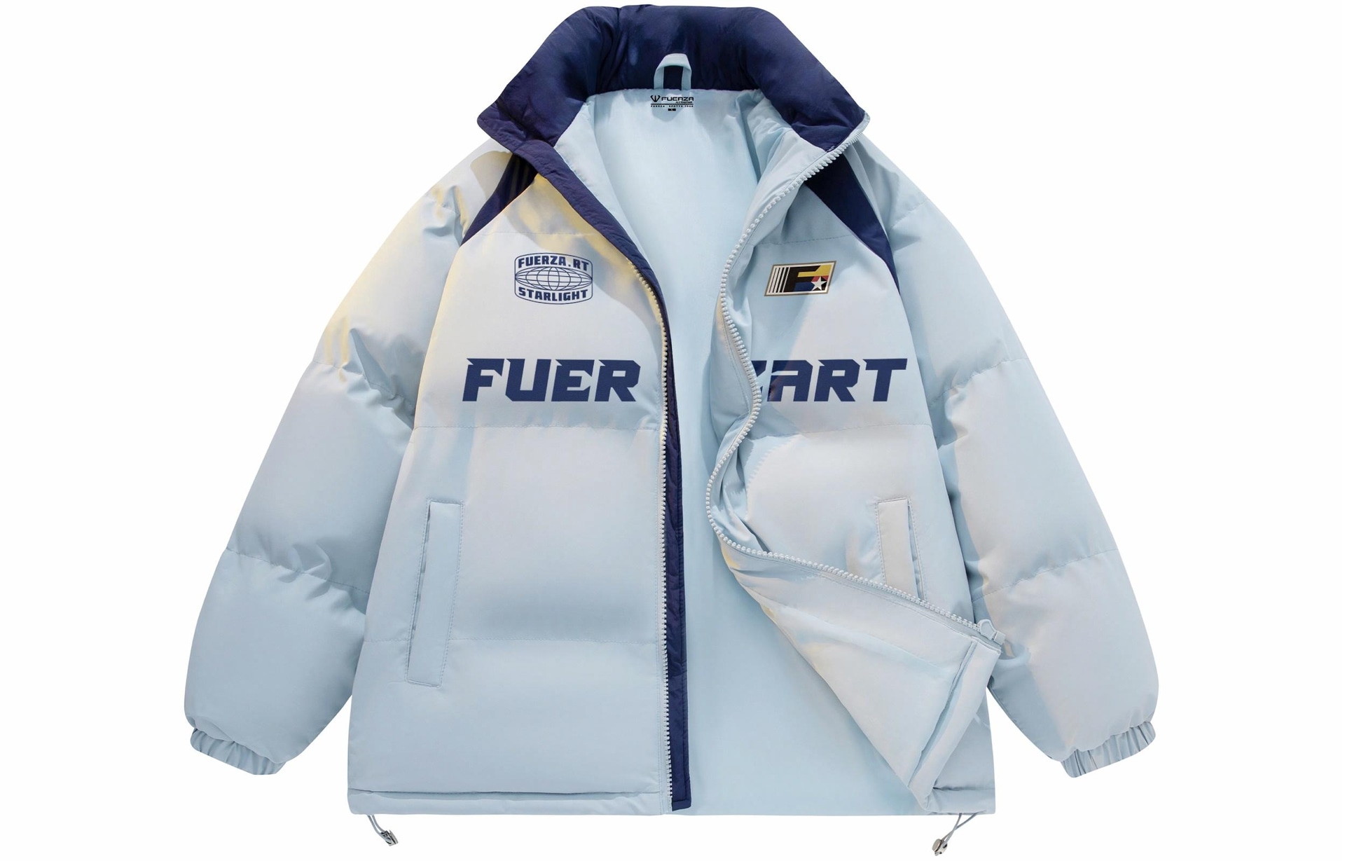 FUERZA College Letter Collar Cotton Jacket