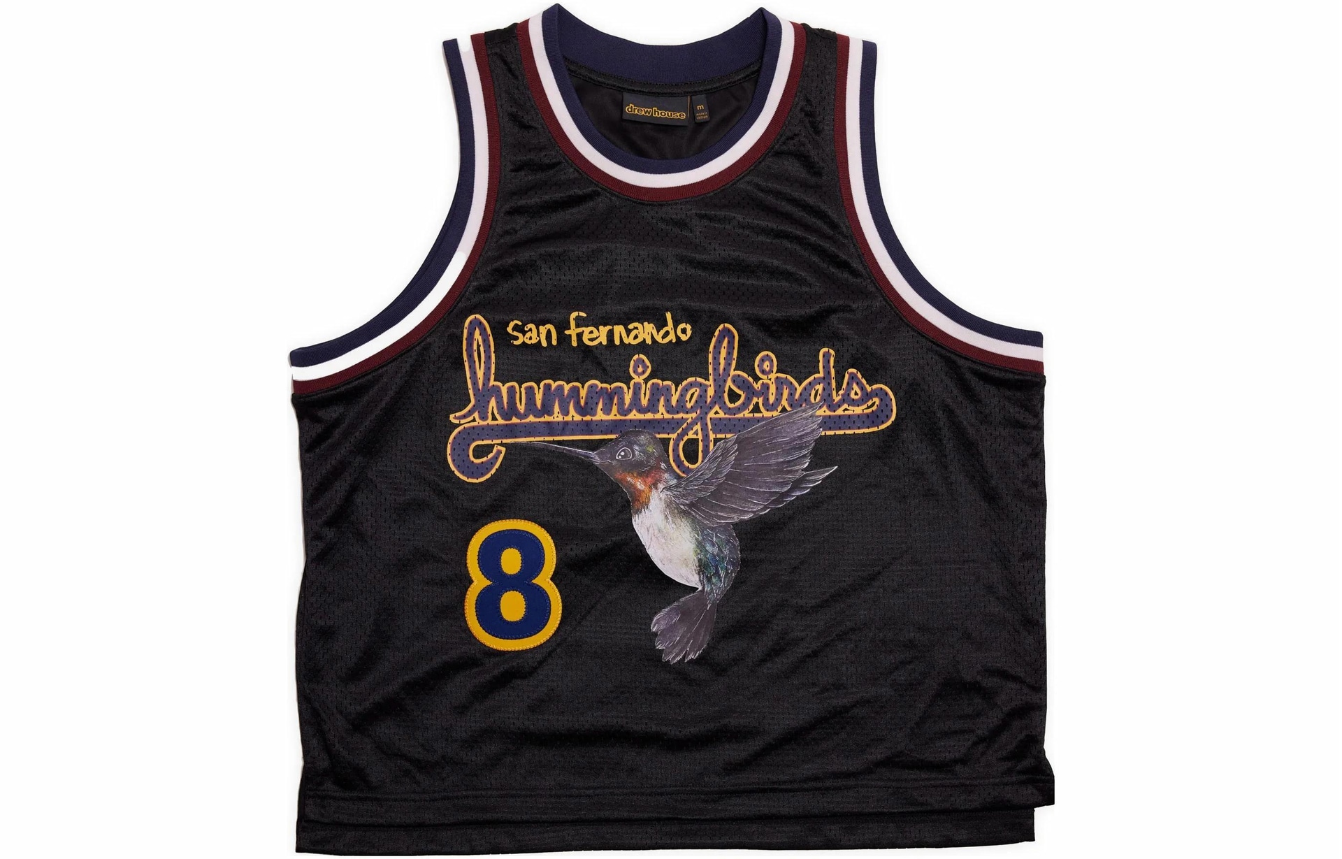 Drew House hummingbirdslogo Hummingbirds Cropped Basketball Jersey Black