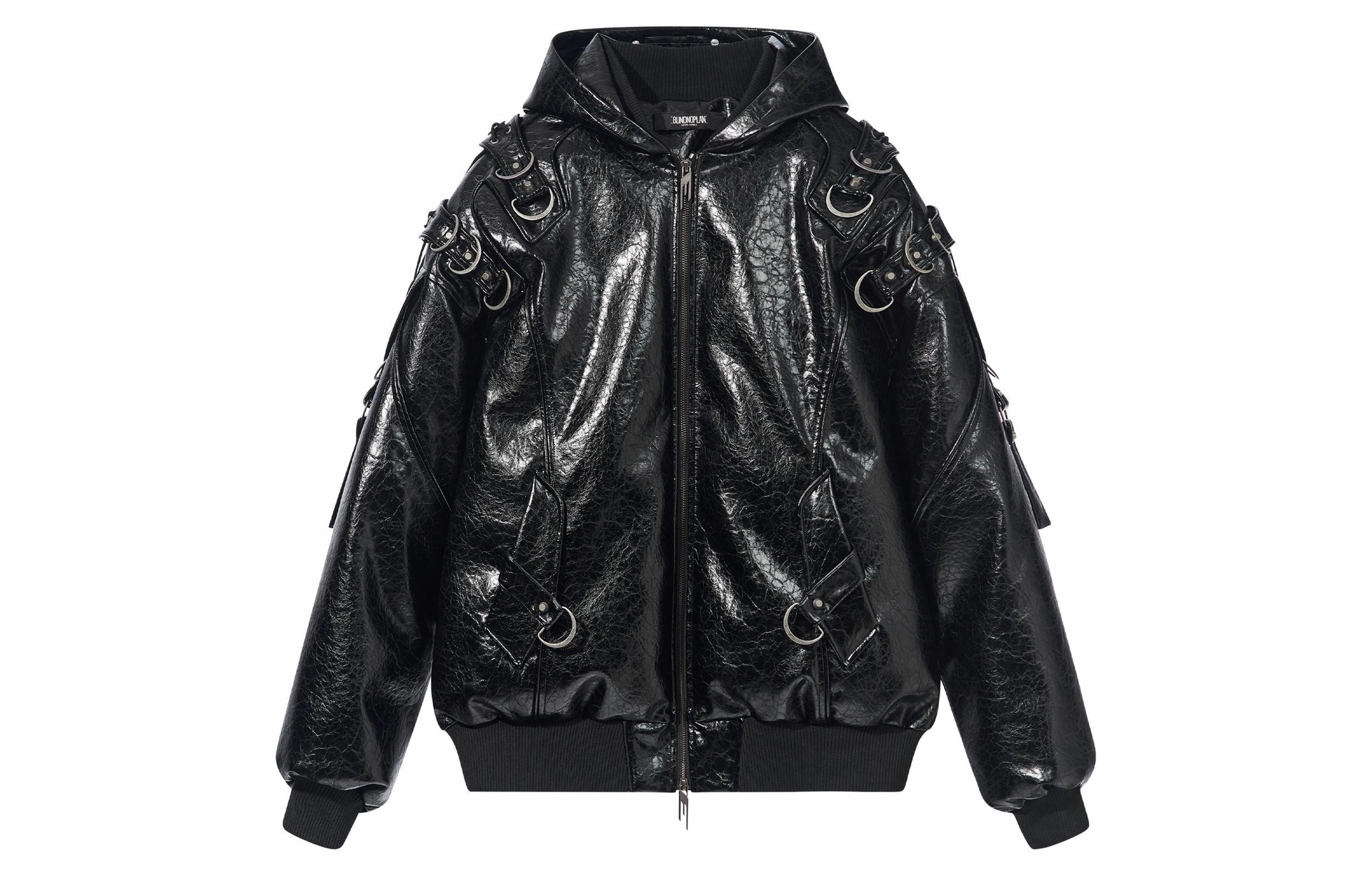 BLINDNOPLAN Metal Decor Hooded Pilot Jacket