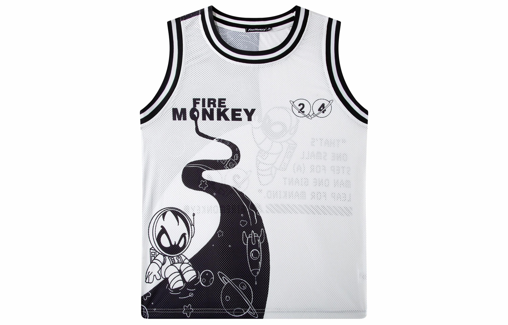 火猴/FireMonkey FireMonkey Basketball Jersey 24 White