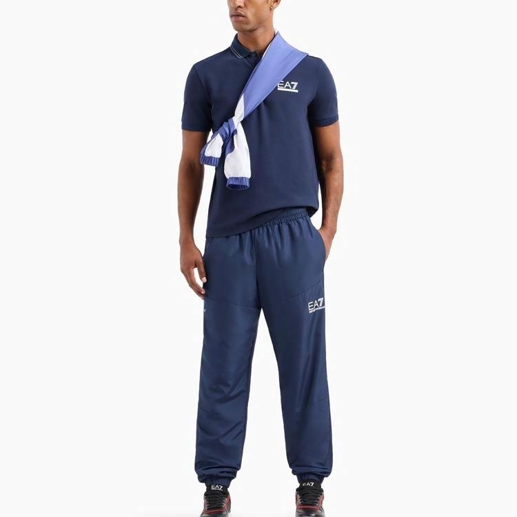 Emporio Armani EA7 SS24 Logo Polo Navy — фото 2