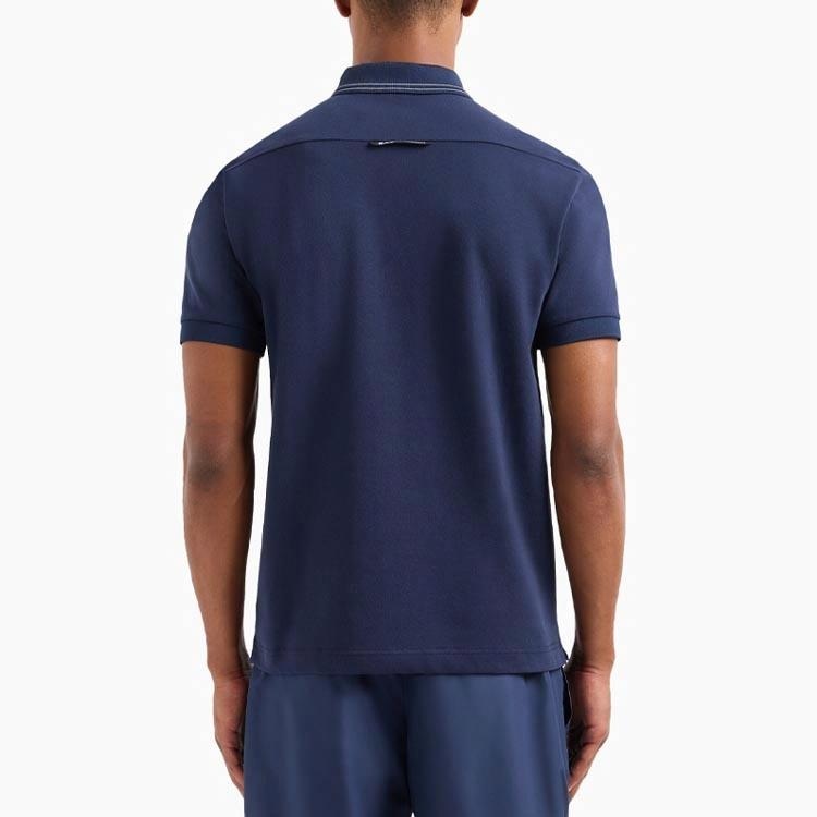 Emporio Armani EA7 SS24 Logo Polo Navy — фото 4