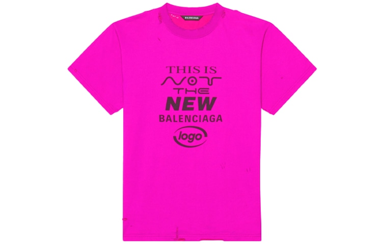 Футболка Balenciaga FW21 Distressed T-Shirt Pink