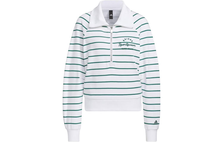 Футболка Adidas Verbiage Half-Zip Stripe Top T
